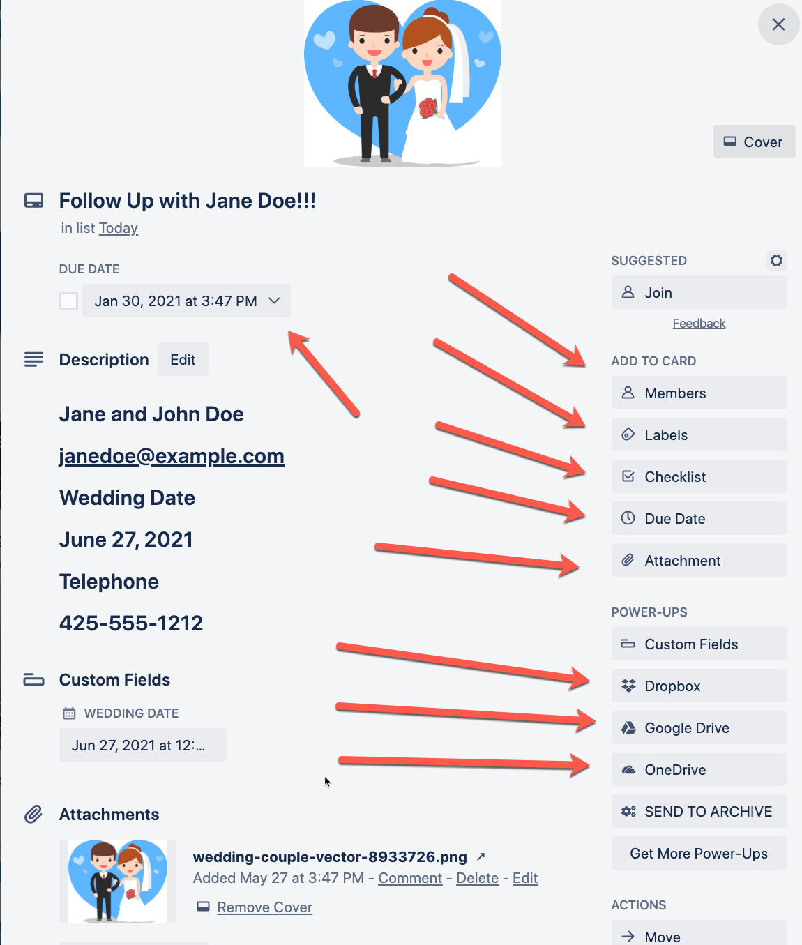 Inside a Trello Card